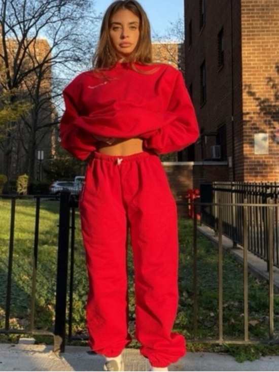 Heavy Manners Tops - HEAVY MANNERS Airport Sweatshirt in Red Size Medium VGUC